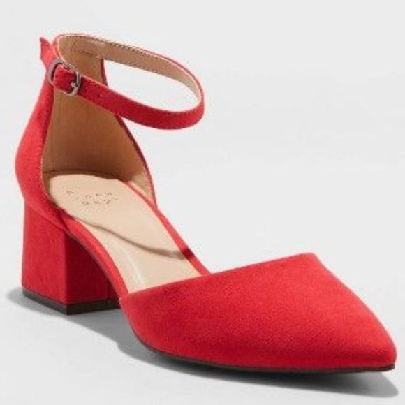 a new day Shoes - Women's Natalia Microsuede Ankle Strap Low Block